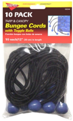 Bungee Ball Cord, 12-In., 10-Pk.