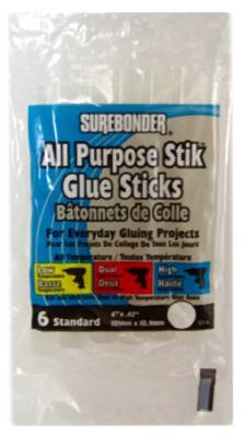 Glue Stick, Clear, .44 x 4-In., 6-Pk.