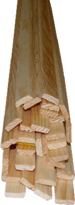 Solid Pine Moulding, Panel Strip,  0.375 x 2.25-In. x 8-Ft.