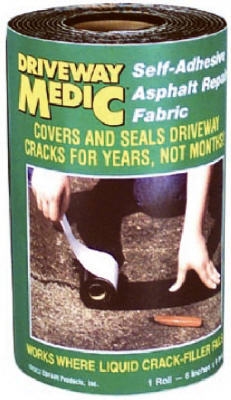 Adhesive Asphalt/Blacktop Repair Fabric, 6-In. x 9-Ft.