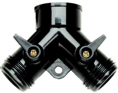 Drip Watering  inchY inch Connector With Dual Shut-Off