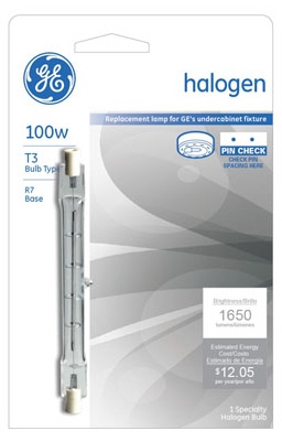 150-Watt 3-1/4 Inch Clear Halogen Quartz Bulb