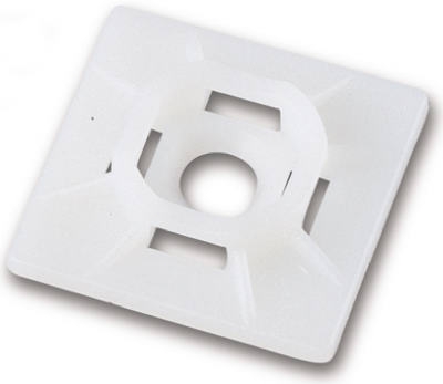 Cable Tie Mounting Base, White, 5-Pk.