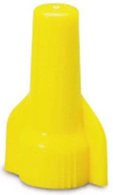 Wing-Gard Wire Connector, Square Spring, 18-10 AWG, Yellow, Medium, 25-Pk.