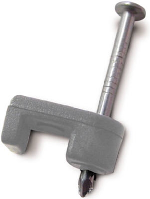 Coaxial Cable Staple, Gray, 15-Pk., 7/16-In.