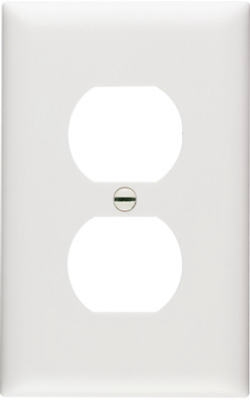 Wall Plate, Duplex Outlet, White Nylon