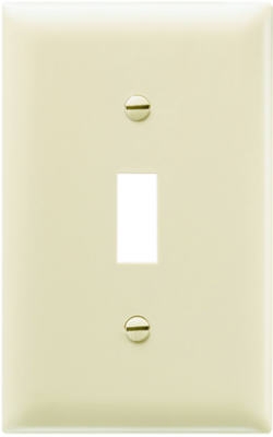 Wall Plate, Single Toggle, Ivory Nylon