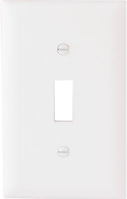 Wall Plate, Single Toggle, White Nylon
