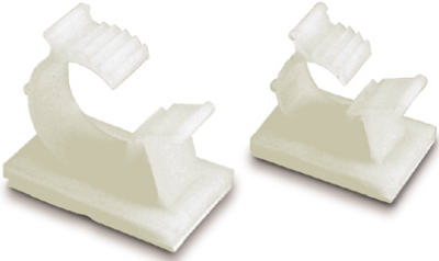 Adhesive-Mounted Releasable Clamp, 1/2-In., 4-Pk.
