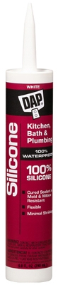 Kitchen & Bath Silicone Sealant, White, 9.8-oz.