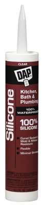 Kitchen/Bath Silicone Sealant, Clear, 9.8-oz.