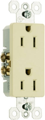 Decor Outlet 15A 125V 2P 3W Ivory