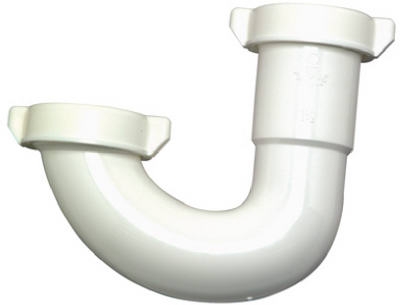 Lavatory/Kitchen Drain Bend, White Plastic, 1-1/4-In. or 1-1/2-In.