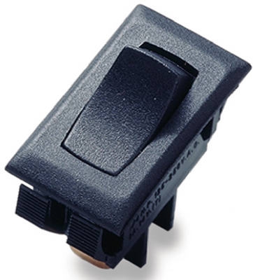 12A Medium-Duty Black Rocker Switch With Spade Terminals