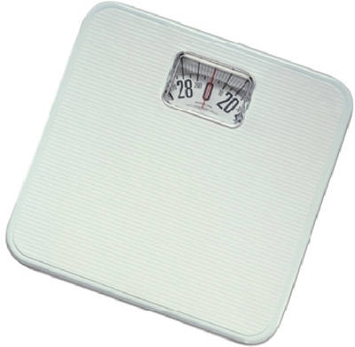 White Square Mechanical Bath Scale