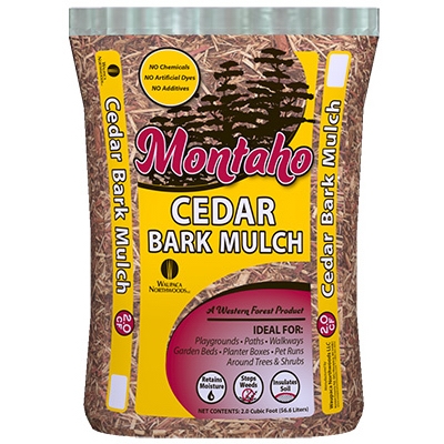 Western Red Cedar Bark Mulch, 2-Cu. Ft.