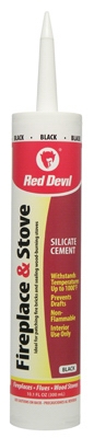 Fireplace/Stove Repair Sealant, Black, 10.1-oz.