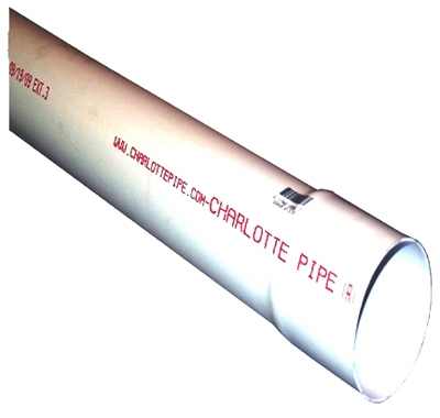 PVC Sewer & Drain Pipe, 3-In. x 10-Ft.