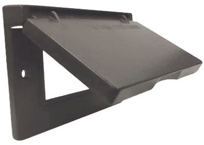 Bronze Weatherproof Horizontal GFI Single Gang Flip Cover