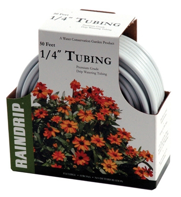 Drip Watering Tubing, White Poly, .25-In. x 50-Ft.