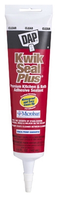 5.5-oz. Kwik Seal Plus Clear Kitchen/Bath Microban Caulk
