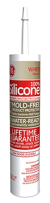 Silicone II Kitchen & Bath Caulk, White, 10.1-oz.