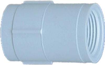 PVC Pressure Pipe Fitting, Coupling, FIP x FIP, White PVC, 1/2-In.