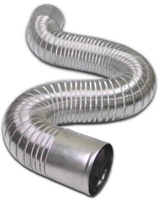 Aluminum Duct Pipe, Flexible, Connecting Ends, 4-In. x 8-Ft.