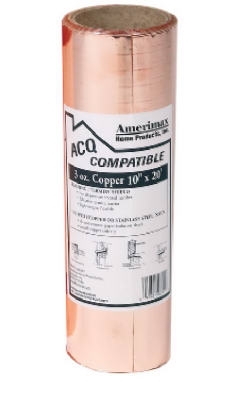 Copper Flashing, Laminated, 10-In. x 20-Ft., 3-oz.
