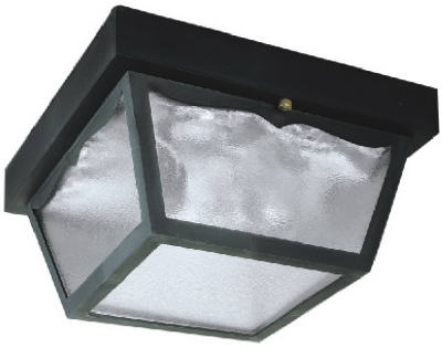 60-Watt 2-Light Black Porch Light