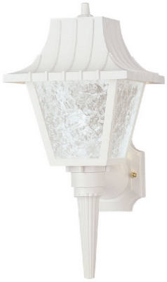 60-Watt White Wall Lantern