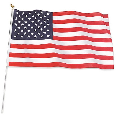 U.S. Flag Kit, Poly/Cotton, 3 x 5-Ft.