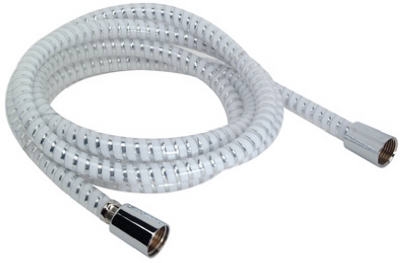 96-Inch Chrome & White Replacement Shower Hose