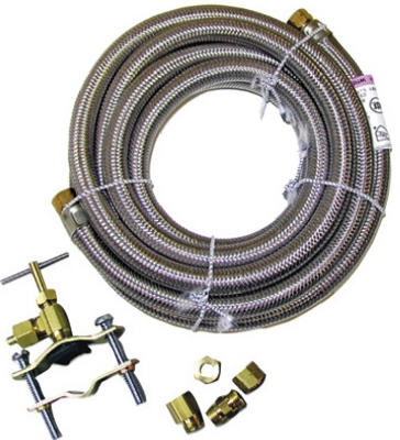 Stainless-Steel Ice Maker Kit, .25 x .25-In. x 10-Ft.