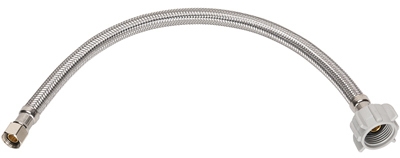 Toilet Connector, Stainless Steel, 1/2 Compression x 7/8 Ballcock x 12-In.