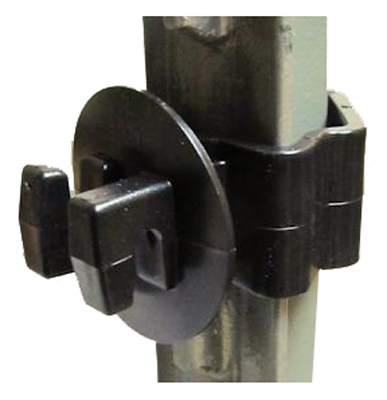 Electric Fence Insulator, T-Post Wire, Black, 25-Pk.