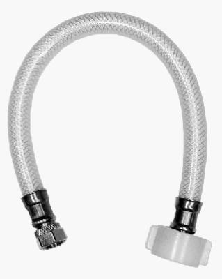 Toilet Connector, Reinforced Poly Vinyl, 3/8 Compression x 7/8 Ballcock x 12-In.