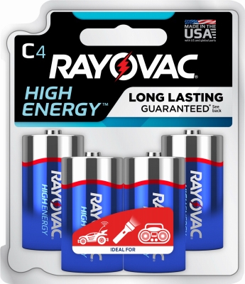 Alkaline Batteries,  inchC inch, 4-Pk.