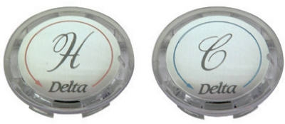 Delta/Delex 1-5/16-Inch Acrylic Hot & Cold Handle Cap