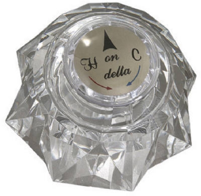 Delta 600 Series 2-1/8 x 2-1/2-Inch Acrylic Single Level Handle