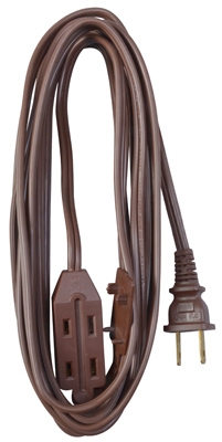 20-Ft. 16/2 SPT-2 Brown Vinyl Cube Tap Extension Cord