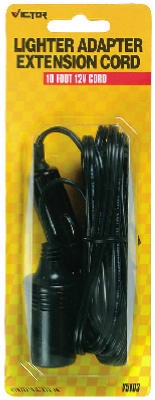 Lighter Adapter Extension Cord, 12-Volt, 10-Ft..