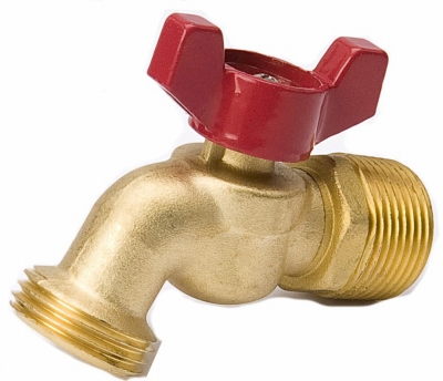 Hose Bibb Valve, Quarter-Turn, 3/4-In. Hose
