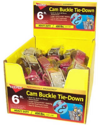 Cam Buckle Tie Down, 6-Ft.