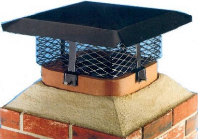 Chimney Cap, Black Steel, Multi-Fit, Round