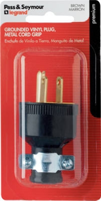 15A Black Residential Heavy-Duty Rubber Plug