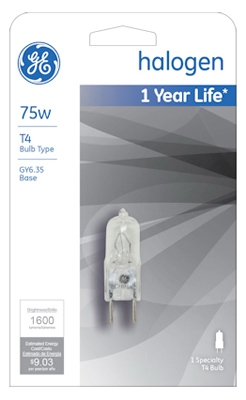 75-Watt T4 Quartz Halogen Lamp