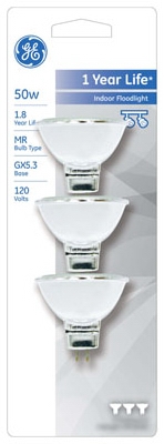 3-Pack 50-Watt Quartz Halogen Light Bulb