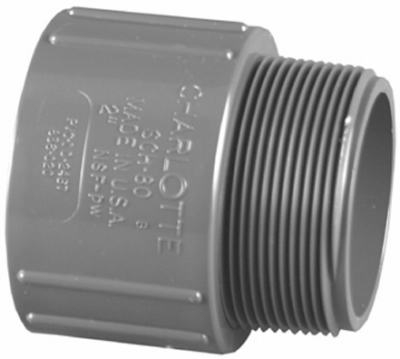 1-1/4-Inch PVC Schedule 80 S x MPT Male Adapter