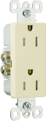 Ivory Decorator Tamper-Resistant Receptacle